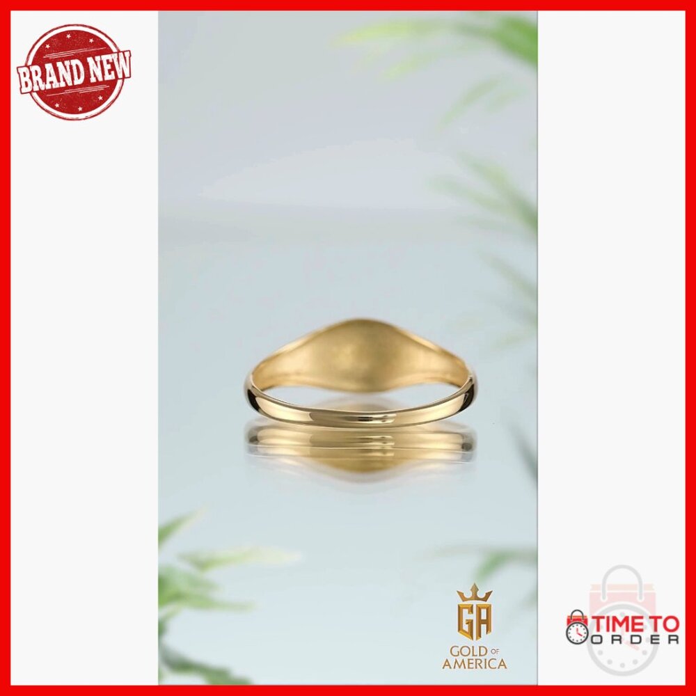 14k Solid Gold Statement Ring Size 7 Chunky Dome … - image 6